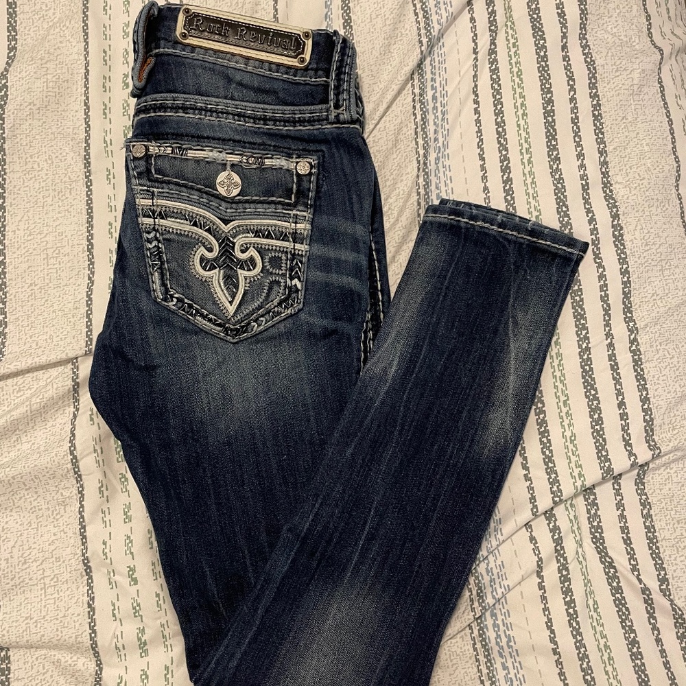 Rock Revival Gavyn Cropped Skinny Jeans Size 25
